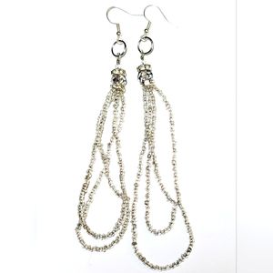 Long beautiful clear earings